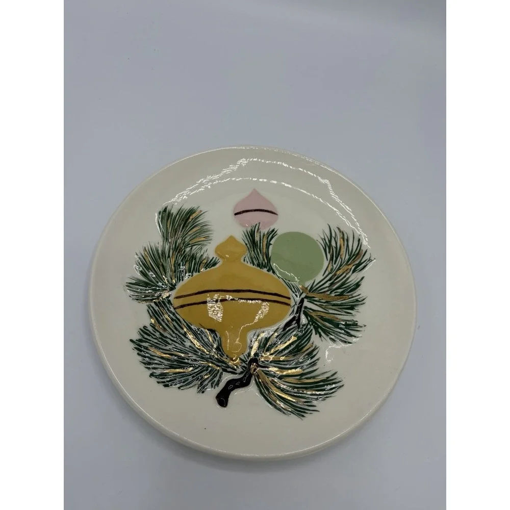 Jamar Mallory Ceramic Studio Christmas Plates Holiday 9
